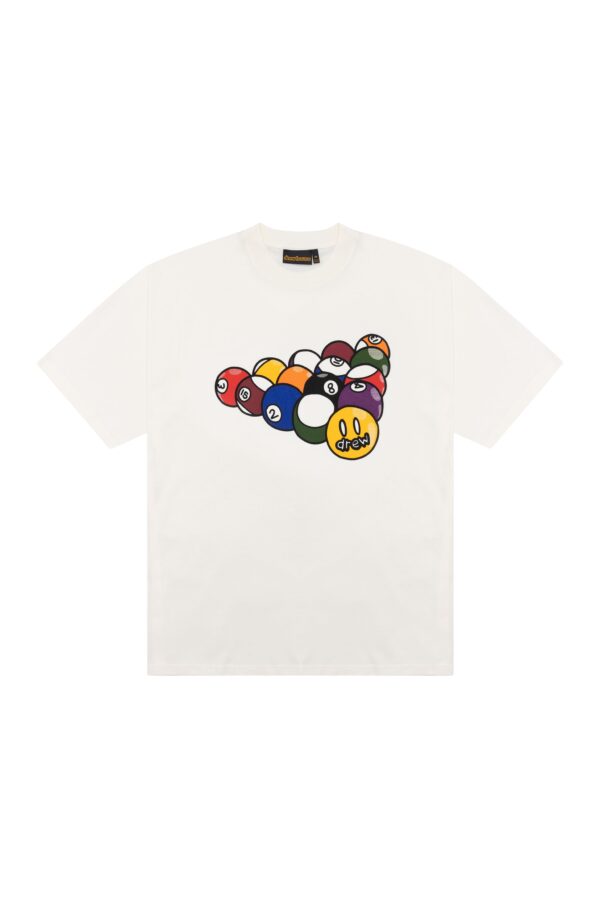 pool hall ss tee off white